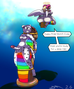 anthro bdsm big_butt bondage bound butt dildo flying fur huge_butt hyper hyper_butt imminent_anal imminent_vore male markings nude nude_anthro nude_male sex_toy spots spotted_body vore white_body white_fur wings dirtymac angel bovid caprine felid feline goat leopard mammal pantherine sheep snow_leopard absurd_res hi_res