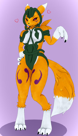 anthro breasts claws dipstick_ears dipstick_tail ear_markings female flirting gloves_(marking) leg_markings markings mind_control multicolored_ears pink_eyes simple_background socks_(marking) solo tail tail_markings tentacle_clothing tentacles toe_claws smexyneko warfaremachine_(modeler) bandai_namco digimon warfare_renamon canid canine digimon_(species) fox mammal renamon 3d_(artwork) digital_media_(artwork) hi_res