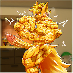 anthro big_muscles big_penis flexing genitals huge_muscles huge_penis humanoid_genitalia humanoid_penis hyper hyper_genitalia hyper_muscles hyper_penis inside male muscular muscular_male nude_male penis solo striated_muscles vein veiny_muscles veiny_penis taiko-sihori canid canine fennec_fox fox mammal true_fox 1:1 hi_res