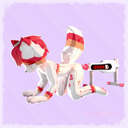 all_fours anal anal_orgasm anal_penetration anthro bodily_fluids brimstone_symbol cum cum_while_penetrated ejaculation erection fucking_machine fur genital_fluids genitals hair hands-free kemono machine male markings nude orgasm penetration penis red_hair simple_background solo tail white_body white_fur kemikso felid feline hybrid mammal 1:1 3d_(artwork) 3d_animation animated blender_(artwork) blender_cycles_(artwork) digital_media_(artwork) hi_res huge_filesize no_sound short_playtime video