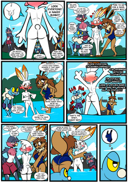 3_toes anthro balls barefoot beak big_butt bisexual blue_body blush brown_body brown_fur brown_hair butt butt_grab clothed clothed/nude clothed_anthro clothed_female clothed_male clothing exhibitionism feet female flaccid fur genitals group hair hand_on_butt humiliation male male/female male/male micropenis nipples nude nude_anthro nude_male one-piece_swimsuit penis penis_humiliation plantigrade slim slim_anthro slim_male small_penis small_penis_humiliation smile standing swimming_trunks swimwear text toes topless topless_anthro topless_male undressing water white_balls white_body white_fur white_penis yellow_beak birbpan nintendo pokemon amphibian avian canid canine eevee froakie frog generation_1_pokemon generation_3_pokemon generation_6_pokemon generation_8_pokemon lagomorph mammal pokemon_(species) scorbunny taillow comic english_text hi_res multiple_scenes