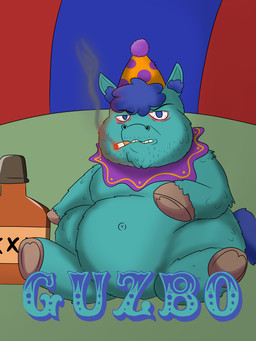 beard bloodshot_eyes blue_body blue_eyes blue_fur blue_hair blue_inner_ear_fluff blue_tail brown_hooves cigarette cigarette_in_mouth clothing facial_hair feral fur hair hat headgear headwear hooves inner_ear_fluff lit_cigarette male male_feral navel obese obese_feral object_in_mouth outie_navel overweight overweight_feral party_hat quadruped sitting smoking solo tail teeth tuft x_navel z05 fluffy_pony fluffy_pony_(species) mammal 2024 3:4 absurd_res digital_media_(artwork) english_description hi_res shaded