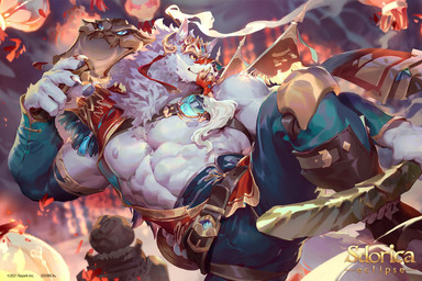 5_fingers abs anthro arm_warmers armwear asian_clothing barazoku beard belt biped black_nose blurred_background bottomwear claws clothed clothing detailed_background facial_hair fingers fur glistening glistening_clothing grey_body grey_fur holding_object humanoid_hands incense male muscular muscular_anthro muscular_male nipples on_one_leg orange_eyes pawpads pecs raised_leg shirtless solo standing white_claws year yellow_sclera null-ghost sdorica law_(sdorica) canid canine canis mammal wolf 2021 dated digital_media_(artwork) digital_painting_(artwork) hi_res painting_(artwork) portrait shaded soft_shading