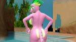 anthro anthrofied bent_over big_butt bikini bikini_bottom bikini_thong breasts butt clothed clothing crossgender female looking_at_viewer looking_back looking_back_at_viewer mtf_crossgender non-mammal_breasts shaking_butt side-tie_bikini string_bikini swimwear tail topless two-piece_swimsuit undressing papadragon69 friendship_is_magic hasbro my_little_pony mythology spike_(mlp) dragon mythological_creature mythological_scalie scalie 16:9 3d_(artwork) 3d_animation animated digital_media_(artwork) hi_res no_sound short_playtime webm widescreen