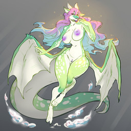 anthro areola big_breasts big_tail biped breasts feet female flowing_hair genitals hair horn long_tail navel nipples non-mammal_breasts non-mammal_navel non-mammal_nipples nude nude_anthro nude_female paws solo spread_wings tail thick_thighs vulva wide_hips wings jesus_y mythology emanuela_(dragonmaster2653) dragon mythological_creature mythological_scalie scalie 1:1 digital_drawing_(artwork) digital_media_(artwork) hi_res sketch