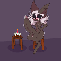 abdominal_bulge anal anal_penetration anthro belly_blush big_breasts big_butt big_penis black_body black_fur blush blushing_profusely bodily_fluids body_blush breasts butt cake candle clenched_teeth crying cum cum_while_penetrated deep_penetration dessert dildo dildo_in_ass dildo_insertion ejaculation fist food fur genital_fluids genitals gynomorph hair huge_penis hyper hyper_genitalia hyper_penis intersex neck_bulge object_in_ass orgasm pectoral_bulge penetration penis pink_hair ridiculous_fit saliva sex_toy sex_toy_in_ass sex_toy_insertion shaking shaking_orgasm solo tears tears_of_pleasure teeth thick_thighs wide_hips aurihev_(artist) ashen_(aurihev) canid canine canis mammal wolf 1:1 hi_res