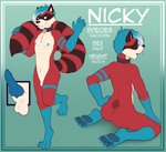 adoption anthro balls butt collar erection fur genitals male penis simple_background solo morhlis mammal procyonid raccoon model_sheet