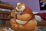 anthro belly fanboy geek male model morbidly_obese nerd obese overweight overweight_male painting paws solo dj-rodney forepawz star_trek forebucks rodney cricetid hamster mammal rodent