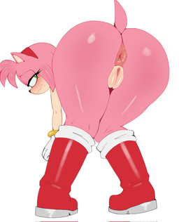 accessory anthro anus bent_over big_butt black_nose blush boots bracelet butt clothing eyelashes female footwear fur genitals gloves green_eyes hair hair_accessory hairband handwear head_tuft jewelry looking_back nude pink_anus pink_body pink_fur pink_hair rear_view red_boots red_clothing red_footwear shoes short_hair simple_background solo tan_body tan_fur thick_thighs tuft vulva wavy_mouth white_background white_clothing white_gloves white_handwear wide_hips 1lastshadow1 sega sonic_the_hedgehog_(series) amy_rose eulipotyphlan hedgehog mammal hi_res