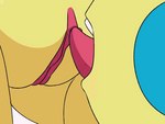 2022 4:3 animated anthro areola bedroom_eyes big_breasts big_butt black_eyes blue_areola blue_eyes blue_nipples blush bodily_fluids bouncing_breasts breast_play breast_squish breast_suck breasts breasts_frottage butt clitoral clitoris clitoris_lick cunnilingus duo eyes_closed female female/female french_kissing generation_3_pokemon genitals gloves_(marking) hand_on_head hug kissing looking_at_viewer markings minun narrowed_eyes nintendo nipples nude open_mouth oral plusle pokemon pokemon_(species) pokemon_snap_xxx pussy red_areola red_eyes red_nipples saliva saliva_string seductive sex short_playtime simple_background smile squish sucking tansau thick_thighs tongue tongue_out vaginal white_background wide_hips yellow_body