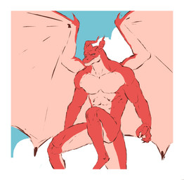 2_horns 5_fingers anthro athletic athletic_anthro athletic_male back_wings biped border claws countershade_face countershade_legs countershade_neck countershade_tail countershade_torso countershade_wings countershading finger_claws fingers front_view head_horn horn looking_aside male membrane_(anatomy) membranous_wings mouth_closed multicolored_body nude nude_anthro nude_male pose red_body red_countershading red_membrane snout solo spread_wings tail two_tone_body white_border wing_claws wings kingarthur_i mythology dragon mythological_creature mythological_scalie scalie 2023 digital_drawing_(artwork) digital_media_(artwork) hi_res portrait three-quarter_portrait