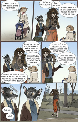 ambiguous_gender anthro barefoot biped black_nose brown_body brown_eyes brown_fur cellphone cheek_tuft clothed clothed_anthro clothing dialogue electronics facial_tuft feet female fluffy fluffy_tail fur grey_body grey_fur group hat head_tuft headgear headwear holding_cellphone holding_clothing holding_hat holding_headgear holding_headwear holding_object holding_phone holding_smartphone male neonate park phone plant pointy_ears prick_ears smartphone snout speech_bubble tail tan_body tan_fur text tree tuft tusks walking walking_away yellow_sclera young falco_works indy_(justroadkill) pen_(falco_works) canid canine canis cervine coyote deer ground_squirrel mammal prairie_dog rodent sciurid tufted_deer 2024 comic digital_media_(artwork) english_text hi_res