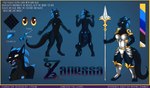 anthro armor breasts genitals gynomorph intersex medieval melee_weapon non-mammal_breasts nude penis polearm smile solo spear text tongue weapon syncbanned lizard reptile scalie absurd_res english_text hi_res model_sheet