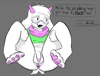 anthro male solo rotrotrotten deltarune undertale_(series) ralsei bovid caprine goat mammal