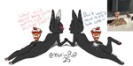 anthro balls black_body black_fur blue_eyes blush butt dessert dialogue duo eyes_closed feet female food fruit fur genitals hair hand_holding male male/female multicolored_body multicolored_fur nude open_mouth parfait_(dessert) pawpads plant simple_background strawberry strawberry_parfait tail teeth text two_tone_body two_tone_fur white_body white_fur young young_anthro young_female young_male moriapup toma_(moriapup) tomi_(moriapup) lagomorph leporid mammal rabbit 2:1 digital_media_(artwork) english_text hi_res signature