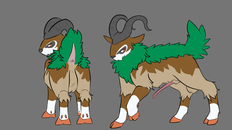 anatomically_correct anus balls brown_body brown_fur feral fur genitals hooves horn male penis solo aspeneyeswatching nintendo pokemon bovid caprine generation_6_pokemon goat gogoat mammal pokemon_(species) 16:9 hi_res widescreen