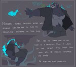 anthro antlers barazoku black_sclera blue_eyes blue_fire blue_necktie blue_text border bottomwear clothed clothed_anthro clothed_male clothing colored_fire facial_hair fire flaming_hair fully_clothed fully_clothed_anthro fully_clothed_male grey_background grey_border grey_bottomwear grey_clothing grey_jacket grey_pants grey_topwear grin horn information jacket male musclegut muscular muscular_anthro muscular_male necktie nipples pants pecs plant pseudo_hair simple_background sitting smile solo standing teeth text topwear tree white_text melaisen bernard_(melaisen) demon felid mammal pantherine 2022 absurd_res artist_name digital_drawing_(artwork) digital_media_(artwork) english_text half-length_portrait hi_res portrait