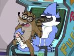 anthro balls beak biceps black_nose blue_body brown_fur cum cum_string erection feathers frottage fur gay grin gripping holding humanoid_penis iyumiblue leaking male masturbation mordecai muscles nude open_mouth pecs penis pose precum presenting regular_show rigby sheath sitting size_difference smile straddling teeth toned tongue vein veiny_penis white_body
Rating: Explicit
Score: 7
User: TheTornado005
Date: September 20, 2013