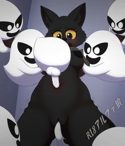 ambiguous_fluids anthro anthrofied areola arm_grab balls bdsm belly belly_focus belly_fucking belly_humping bellyfuck bellyjob biped black_body black_eyes black_fur black_nipples black_sclera black_vulva bodily_fluids bondage bound breasts cheek_tuft clothed clothing clothing_lift countershade_fur countershade_torso countershading cum cum_from_navel cum_in_navel cumshot curvy_figure deep_navel detailed_navel ejaculation embarrassed eyebrows eyelashes facial_tuft fangs female female_penetrated fluffy front_view fur gangbang genital_fluids genitals group group_sex hand_on_vulva holidays inner_ear_fluff inside interspecies looking_down male male/female male_penetrating male_penetrating_female navel navel_blush navel_fetish navel_focus navel_penetration navel_play navel_poke navel_rim nipples nude nude_anthro nude_female nude_male open_mouth partially_clothed penetration penis penis_in_navel sex shaking sharp_teeth shirt shirt_lift smile snout spread_legs spreading tail teeth text tongue tongue_out topwear tremble_spikes trembling tuft unusual_penetration vaginal vaginal_fluids vaginal_penetration vulva white_body white_eyes yellow_sclera r18alphawolf google google_doodle halloween magic_cat_academy momo_(google) domestic_cat felid feline felis ghost mammal spirit 2025 artist_name hi_res signature watermark