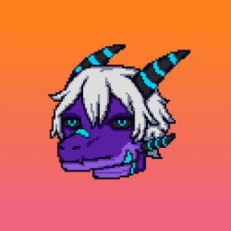 animated_gif anthro black_tongue blinking blue_eyes blue_markings countershading dialogue hair horn male markings open_mouth purple_body scales solo teeth tongue ventral_scales white_hair ultr4nima mythology grydir_dacanoor_(griffonki) dragon mythological_creature mythological_scalie scalie 1:1 animated short_playtime