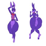 anthro big_butt butt female huge_butt lying solo glazed_(artist) third-party_edit five_nights_at_freddy's scottgames bonnie_(fnaf) hare lagomorph leporid mammal 1:1 hi_res nude_edit traced