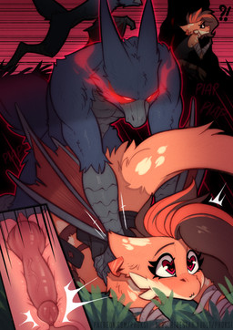 5_fingers animal_genitalia animal_penis anthro anthro_on_anthro anthro_penetrated anthro_penetrating anthro_penetrating_anthro bottomless bottomless_anthro bottomless_female canine_genitalia canine_penis clothed clothing deep_penetration duo ear_piercing female female_penetrated fingers fluffy fluffy_tail fur genitals internal internal_vaginal knot knotted_penis knotting male male/female male_penetrating male_penetrating_female nude orange_body orange_fur penetration penile penile_penetration penis penis_in_vagina piercing sex surprise_sex tail vaginal vaginal_penetration vulva phluks capcom monster_hunter phoksi_(phluks) flying_wyvern kobold nargacuga scalie hi_res