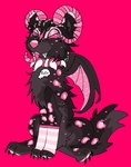 ambiguous_gender animal_print bone clothing collar cornrows countershading feral legwear leopard_print leopard_spots skull solo sparklefur spots spread_wings tongue tongue_out wings jackrabbit_(artist) canid canine canis domestic_dog mammal 2024 hi_res