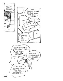 anthro bathing blush dialogue gender_dysphoria hair male narrowed_eyes offscreen_character page_number profanity round_nose simple_background soap soap_bar solo speech_bubble text wet white_background gaydottiff ash_(gaydottiff) mammal mouse murid murine rodent 2024 black_and_white comic english_text hi_res monochrome trans_(lore) trans_woman_(lore)