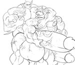 2013 anthro balls big_balls big_muscles big_penis canid canine canis duo embrace erection eye_of_horus eyes_closed genitals hug huge_balls huge_muscles huge_penis humanoid_genitalia humanoid_penis hyper hyper_balls hyper_genitalia hyper_muscles hyper_penis jackal looking_at_another male male/male mammal monochrome muscular nipples nude open_mouth penis sachiel_666 sex sketch smile tongue tongue_out touching_nipples tu'hahra vein veiny_balls veiny_muscles veiny_penis vishal