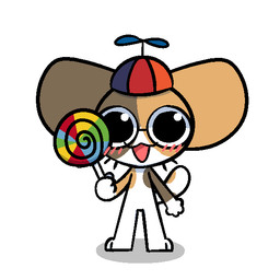 :3 anthro candy clothing dessert food happy hat headgear headwear holding_food holding_object lollipop male open_mouth propeller_hat simple_background smile solo kb545 1:1