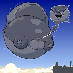 air_inflation belly belly_expansion big_belly big_cheeks big_hands black_sclera body_expansion body_inflation cheek_expansion creaking expansion groan hand_expansion huge_belly huge_cheeks huge_hands hyper hyper_belly hyper_cheeks hyper_hands hyper_inflation immobile inflation motion_lines onomatopoeia puffed_cheeks sound_effects spherical_inflation text bxnusducks rain_world videocult the_clog_(smokydokei) iterator_(rain_world) slugcat 1:1 2024 artist_name dated hi_res