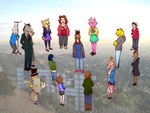 anthro cardigan clothed clothing crowd female fur group hollywood in_character male parody yellow_body yellow_fur psibunny bojack_horseman neon_genesis_evangelion netflix beatrice_horseman bojack_horseman_(character) butterscotch_horseman charlotte_moore diane_nguyen herb_kazzaz kelsey_jannings margo_martindale mr._peanutbutter penny_carson princess_carolyn sarah_lynn todd_chavez vincent_adultman wanda_pierce avian bird bird_dog canid canine canis deer domestic_cat domestic_dog equid equine felid feline felis horse human hunting_dog labrador mammal owl retriever 4:3 crossover hi_res redraw