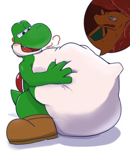 4_fingers ambiguous_feral ambiguous_gender ambiguous_pred ambiguous_prey back_wings belly belly_on_ground belly_squish big_belly big_nose biped bloated blush burp_cloud burping cast_shadow cheek_blush clothing cloud_emanata countershade_body countershade_torso countershading cutaway cute_fangs duo emanata eyes_mostly_closed fangs feral feral_pred feral_prey fingers footwear frown fully_inside glistening glistening_arm glistening_body green_arms green_body green_face green_hands green_tail hand_on_belly hand_on_own_belly head_ridge huge_belly imprint inside_stomach internal long_neck looking_at_belly looking_at_own_belly looking_at_self looking_down looking_down_at_belly looking_down_at_self looking_well-fed membrane_(anatomy) membranous_wings monotone_arms monotone_background monotone_belly monotone_hands narrowed_eyes open_frown open_mouth open_smile oral_vore orange_body red_tongue round_nose saliva_on_body same_size_vore satisfied_look semi-anthro shadow shoes simple_background sitting sitting_on_ground smile soft_vore spiral spiral_eyes squish tail tapering_tail teeth tongue two_tone_face vore white_background white_belly white_body white_countershading white_face wings sabamiso_(sabamasasix) mario_bros mythology nintendo pokemon charizard dinosaur dragon generation_1_pokemon green_yoshi mythological_creature mythological_scalie pokemon_(species) prehistoric_species reptile scalie yoshi 2019 digital_drawing_(artwork) digital_media_(artwork) full-length_portrait hi_res japanese_description portrait shaded soft_shading