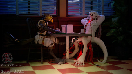 ambiguous_gender anthro bodily_fluids clothing duo feet foot_fetish foot_play footjob genital_fluids genitals inside looking_pleasured male male/male open_mouth penis precum sex side_view tapering_penis scoota zealotdkd avian scalie 16:9 3d_(artwork) digital_media_(artwork) widescreen