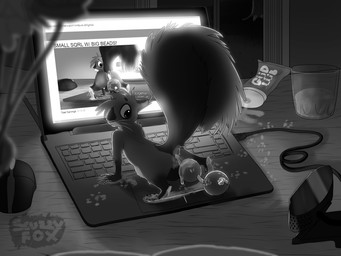 abdominal_bulge all_fours anal_beads anus balls cam_show camera computer dark electronics furniture genitals inside laptop livestream looking_back lube male messy night presenting reed_scuzzyfox semi-anthro sex_toy solo spread_legs spreading table webcam scuzzyfox reed_(scuzzyfox) eurasian_red_squirrel mammal mouse murid murine rodent sciurid tree_squirrel 2018 4:3 hi_res monochrome