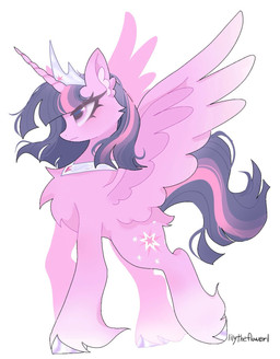 chest_tuft crown female feral fetlocks headgear hooves horn inner_ear_fluff regalia simple_background solo tuft wings petaltwinkle friendship_is_magic hasbro my_little_pony mythology twilight_sparkle_(mlp) equid equine mammal mythological_creature mythological_equine winged_unicorn hi_res