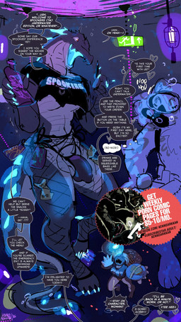 advertisement anthro breasts bulge clothing dialogue diving_mask fishnet_clothing fishnet_legwear glowing glowing_markings gobgob_(huldinha) intersex legwear lure_(anatomy) markings mask scuba_diver scuba_gear smile smiling_at_another speech_bubble swimwear text underwater underwater_breathing underwater_dialogue underwater_scenery water kenno_arkkan capcom monster_hunter kenno_(kennoarkkan) labian_(art_dinha) animal_humanoid felid gobul humanoid lagiacrus leviathan_(mh) mammal pantherine snow_leopard 9:16 adversarial_noise digital_media_(artwork) english_text hi_res