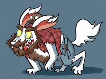 3_fingers 3_toes all_fours alternate_species ambiguous_gender anthro bald beard bent_arm black_nose blue_background blue_bottomwear blue_clothing blue_eyes blue_pants bottomwear brown_beard brown_body brown_eyebrows brown_facial_hair brown_fur brown_mustache buckteeth button_(fastener) chest_tuft clothing duo eyebrows facial_hair feet feral fingers fluffy fluffy_tail fur furrowed_eyebrows glowing glowing_eyes holding_ear larger_anthro larger_male long_ears male male_anthro mouth_closed multicolored_body multicolored_fur mustache open_mouth pants pattern_clothing pattern_shirt pattern_topwear plaid plaid_clothing plaid_shirt plaid_topwear pupils red_clothing red_shirt red_tongue red_topwear riding sharp_teeth shirt simple_background size_difference smaller_ambiguous smaller_feral tail tan_inner_ear teeth toes tongue tongue_out topwear torn_bottomwear torn_clothing torn_pants torn_shirt torn_topwear tuft two_tone_body two_tone_fur white_body white_fur white_nose white_tail worried_look yellow_pupils yellow_sclera altermentality mario_plus_rabbids_sparks_of_hope mythology nintendo raving_rabbids rayman_(series) ubisoft beaver_(mario_plus_rabbids) sweetlopek beaver canid canine hybrid lagomorph mammal mythological_canine mythological_creature rabbid rodent werecanid werecanine werecreature werewolf 2022 4:3 colored digital_drawing_(artwork) digital_media_(artwork) english_description shaded