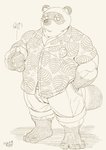 anthro bottomwear clothing humanoid_hands male money musclegut muscular overweight overweight_anthro overweight_male shirt shorts solo topwear niku_18 animal_crossing nintendo tom_nook_(animal_crossing) canid canine mammal raccoon_dog tanuki 2020