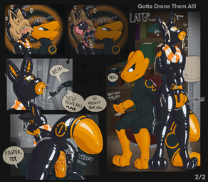 anal anal_penetration anal_sheath ball_squeeze bdsm bodily_fluids bondage bound brainwashing bulge chastity_bulge chastity_device clothing cum cum_drip cum_in_mouth cum_inside dominant dripping drone dronification femboy fight fighting_pose french_kissing genital_fluids goo_transformation grope groping_crotch intelligence_loss kiss_on_lips kissing latex latex_clothing latex_skinsuit latex_transformation lips lock_bulge lock_symbol loser null null_bulge penetration penis_squeeze perma permanent pose prisoner restrained saliva saliva_string skinsuit suit tail text thick_lips tight_clothing tongue tongue_out transformation rubberjett nintendo pokemon rain_world videocult jett_(rubberjett) eevee generation_1_pokemon lizard lizard_(rain_world) pokemon_(species) reptile scalie comic english_text hi_res meme