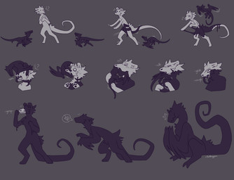 ambiguous_gender anthro anthro_on_feral anthro_to_feral bestiality biped bipedal_feral black_body blush bodily_fluids claws digitigrade featureless_chest featureless_crotch feral fur group hair horn latex latex_transformation open_mouth oral_vore prehensile_tail size_difference small_dom_big_sub species_transformation tail tail_around_neck text transformation transformation_sequence transformation_through_vore trio unwilling_pred vore white_body pantheggon ivory_(pantheggon) canid canine canis dinosaur dromaeosaurid goo_creature latex_creature living_latex mammal microraptor prehistoric_species reptile saurischian scalie theropod wolf 2026 comic digital_drawing_(artwork) digital_media_(artwork) hi_res signature watermark