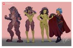 abs anthro anthro_to_humanoid armor base_one_layout basic_sequence blue_hair border breasts brown_body brown_fur combined_scene duo female fur genitals green_body hair linear_sequence nipples nude one_row_layout pussy scar smile solo_focus standing three_frame_image three_frame_sequence transformation transformation_sequence white_border ed-fokk3r mythology canid canine human humanoid mammal mythological_canine mythological_creature orc werecanid werecanine werecreature werewolf 2021 digital_media_(artwork) hi_res sequence signature