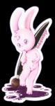 anthro biped brush female genitals mascot navel nude paintbrush pussy solo standing young lahuncham inkbunny inkbunny_(character) lagomorph leporid mammal rabbit alpha_channel hi_res traditional_media_(artwork)