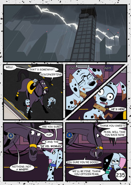 black_mane black_spots building dialogue dirty duo electricity female feral fur grey_body grey_fur lightning male mane raining speech_bubble spots text tower white_body white_fur redundantmodule 101_dalmatian_street 101_dalmatians disney delilah_(101_dalmatians) diesel_(101_dalmatians) dolly_(101_dalmatians) dylan_(101_dalmatians) pearl_(101_dalmatians) canid canine canis dalmatian domestic_dog equid equine horse mammal comic english_text hi_res