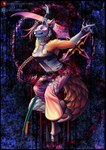 abstract_background anthro border bracelet braided_hair braided_ponytail brown_body brown_fur claws clothed clothing female fluffy fully_clothed fur glowing glowing_eyes hair jewelry long_hair magic markings mask melee_weapon polearm ponytail red_markings scythe solo text transparent_border weapon white_body white_fur conditional_dnp ratte kingdom_hearts legacy_(ratte) square_enix kumo_(ratte) canid canine fox mammal wraith 2024 alpha_channel better_version_at_paywall digital_drawing_(artwork) digital_media_(artwork) hi_res signature url