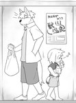 4_toes ankle_socks anthro barefoot clothed clothing duo feet floppy_ears footwear humanoid_feet male musical_note musical_symbol plantigrade socks symbol tail text toes white_clothing white_footwear white_socks young young_anthro young_male manmosu_marimo shota_hunter_(marimo) canid canine canis domestic_dog mammal japanese_text monochrome