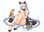 amber_eyes ambiguous_gender butt clothed clothing dress female feral fur grey_body grey_fur group hair long_hair looking_at_viewer orange_body orange_fur simple_background sitting smile underwear white_background white_body white_fur white_hair terry_(artist) cygames granblue_fantasy heles animal_humanoid cat_humanoid domestic_cat erune felid felid_humanoid feline feline_humanoid felis humanoid mammal mammal_humanoid 2018 hi_res