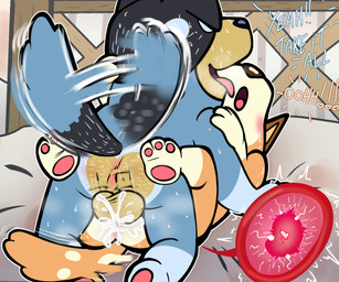 anthro anus balls bed blue_body blue_fur bodily_fluids butt cum cum_in_vagina cum_inside duo feet female female_penetrated from_front_position fur furniture genital_fluids genitals good_clean_married_sex heart_symbol husband_and_wife husband_penetrating_wife impregnation impregnation_attempt male male/female male_penetrating male_penetrating_female married_couple mating_press moan musk nude on_bed on_model ovum ovum_with_heart pawpads paws penetration penile penile_penetration penis raised_head rear_view romantic romantic_couple sex smile sperm_cell sweat tail tail_motion tailwag text toes tongue tongue_out vaginal vaginal_penetration joalmidon bluey_(series) bandit_heeler chilli_heeler australian_cattle_dog canid canine canis cattledog domestic_dog herding_dog mammal pastoral_dog 6:5 digital_media_(artwork) english_text hi_res