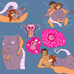 after_sex anthro anthro_penetrated anus belly big_breasts bodily_fluids breasts brown_hair cervical_contact cum cum_in_uterus cum_in_vagina cum_inside duo fallopian_tubes fellatio female female_anthro female_penetrated full_nelson full_nelson_(legs_held) genital_fluids genitals gesture grabbing_both_legs green_eyes hair hairy_body heart_symbol human_on_anthro human_penetrating human_penetrating_anthro impregnation internal internal_vaginal interspecies love_handles male male/female male_human male_penetrating male_penetrating_female multiple_impregnation multiple_poses multiple_shots nude nude_anthro nude_female nude_human nude_male oral ovaries ovum ovum_with_heart penetration penile plap pose purple_body red_hair sex slightly_chubby slightly_chubby_anthro slightly_chubby_female sperm_cell sperm_dominating_ovum tail tail_around_partner tail_gesture tail_heart tail_wrapped_around_leg tan_body tan_skin text thick_thighs thigh_sex uterus vulva wide_hips vocula cip sinead_(vocula) american_opossum human mammal marsupial 1:1 english_text hi_res