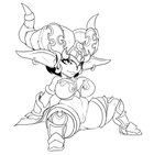 alternate_species armor big_breasts breasts ear_piercing ear_ring female genitals hair horn humanoid_pointy_ears not_furry piercing plantigrade pointy_ears pussy ring_piercing short_hair short_stack sitting smile solo spread_legs spreading unconvincing_armor lewdreaper blizzard_entertainment warcraft chromie_(warcraft) chronormu_(warcraft) goblin horned_humanoid humanoid mammal visage_form 2017 black_and_white digital_drawing_(artwork) digital_media_(artwork) monochrome